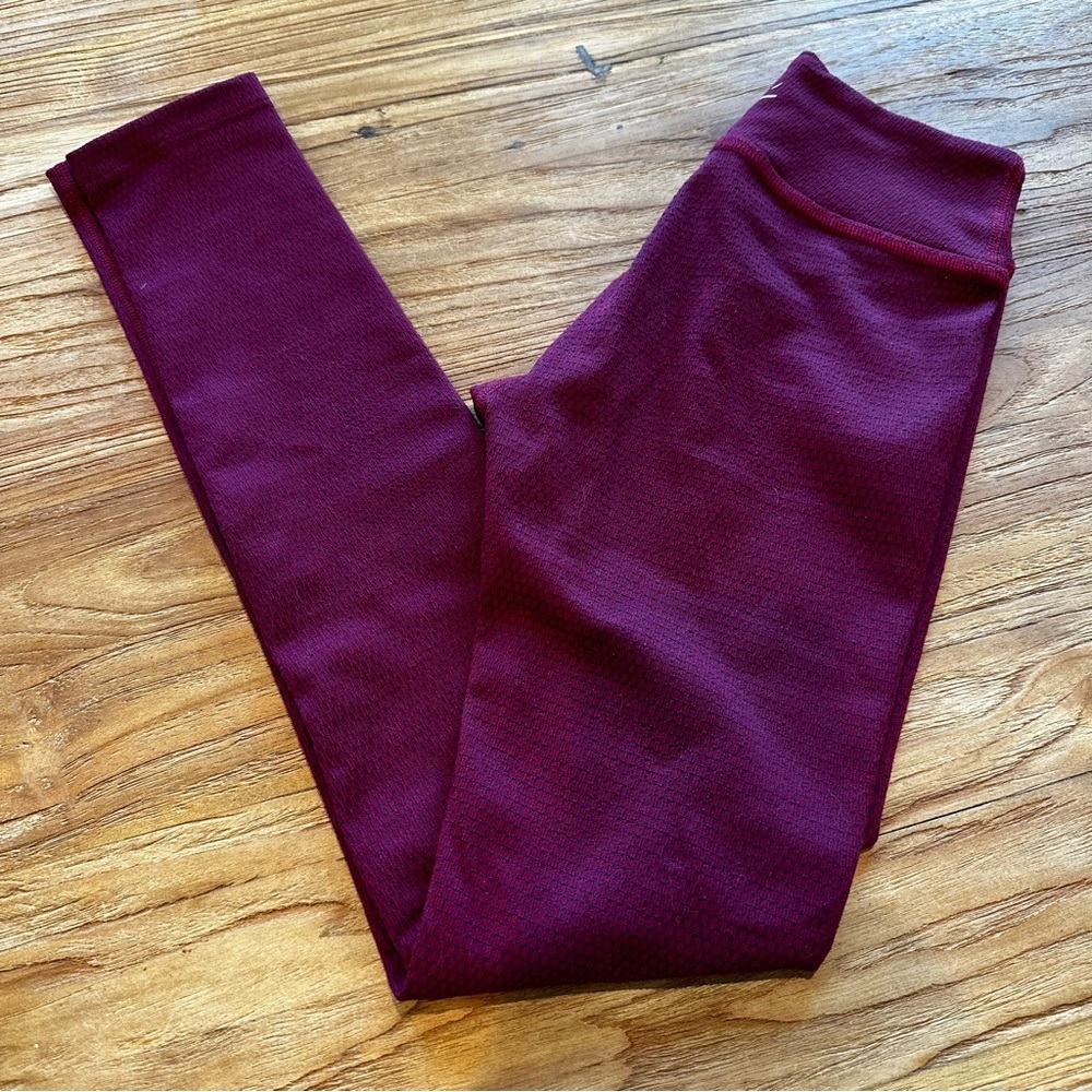 Beyond Yoga Women’s Burgundy Gym Workout Stretch Leggings Pants Pilates Lounge